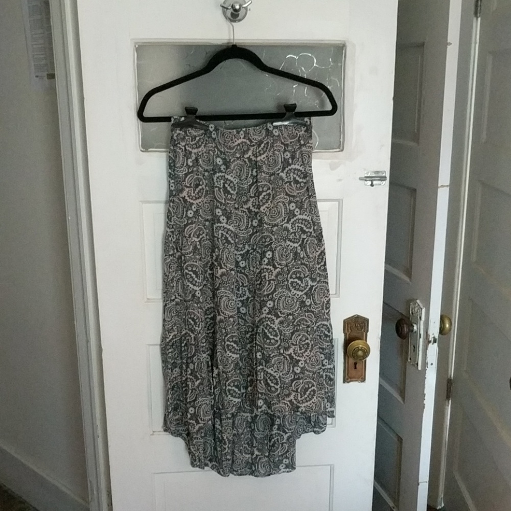 Wild Pearl Asymmetrical Floral Maxi Skirt